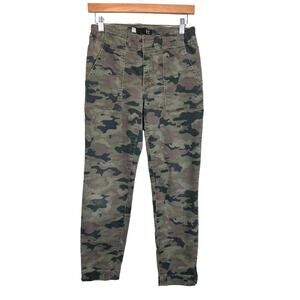 Kut from the Kloth Camo Ankle Zip Reese Ankle Straight Leg Pants Women's 4